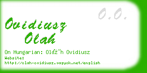 ovidiusz olah business card